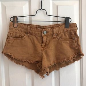Mustard Low Rise Denim Short